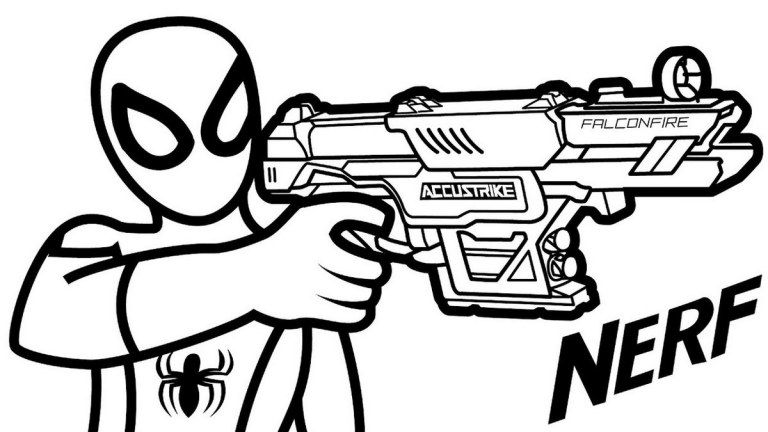 NERF Logo Black and White - Get Coloring Pages