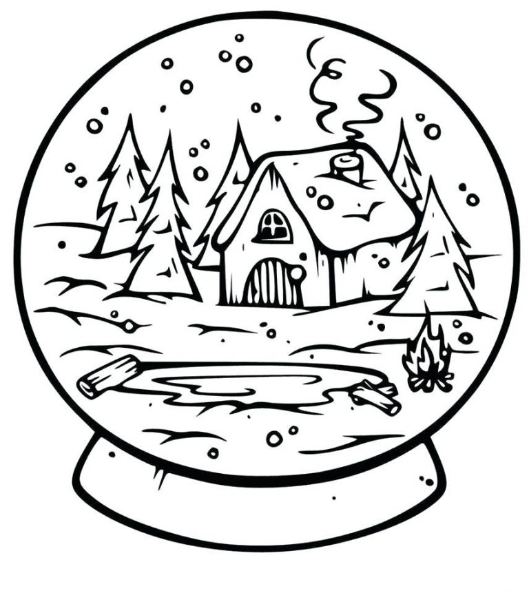 Snowglobe Coloring Pages Best Coloring Pages For Kids