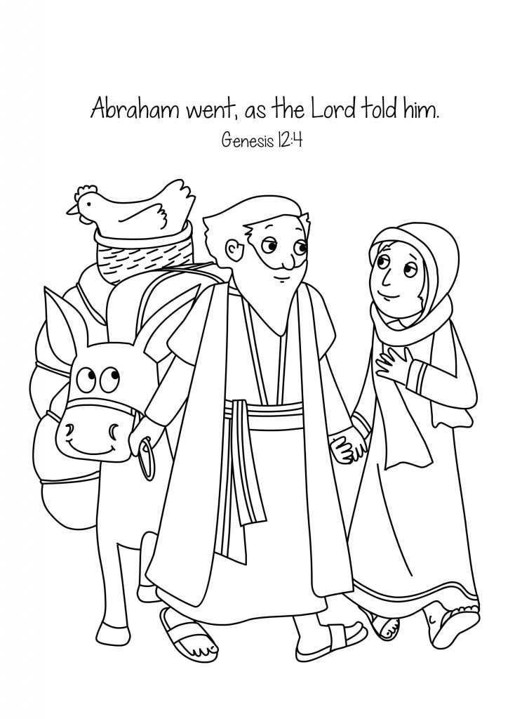 Abraham Faithful To The Lord Coloring Page