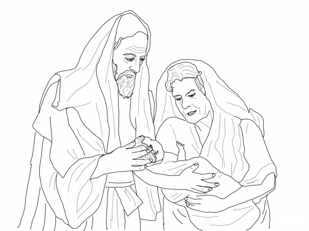 Abraham Sarah And Issac Coloring Pages