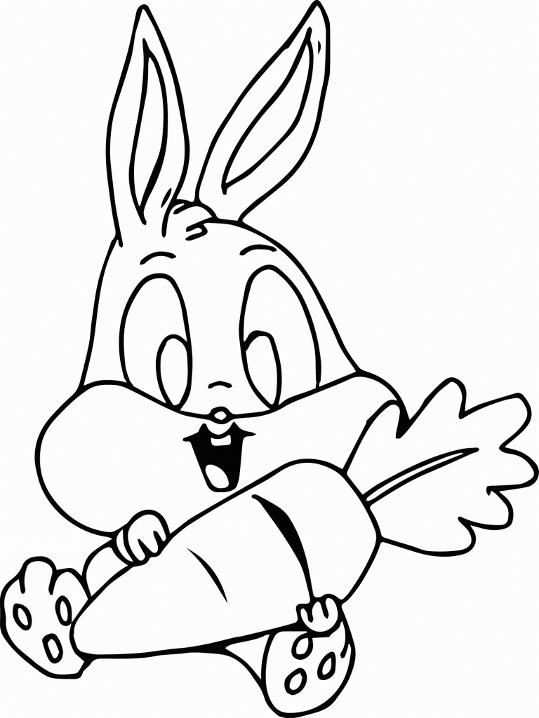 Baby Bugs And Carrot Coloring Pages