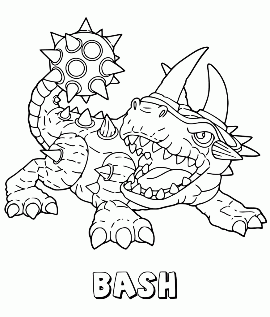 Bash Skylanders Coloring Pages