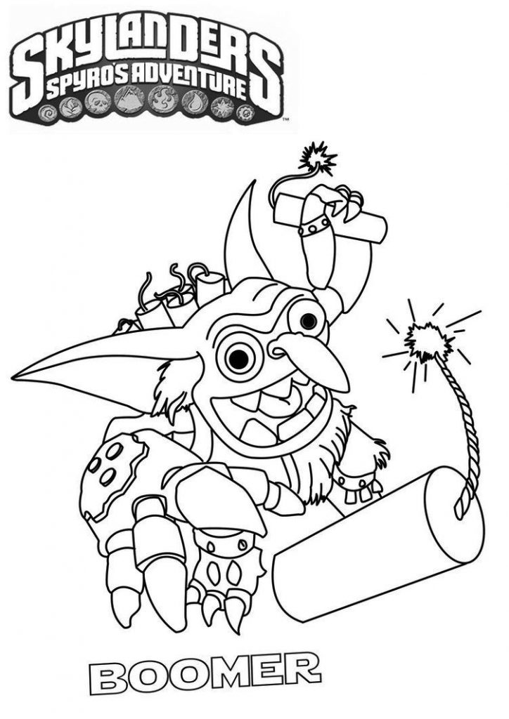 Boomer Skylanders Coloring Pages