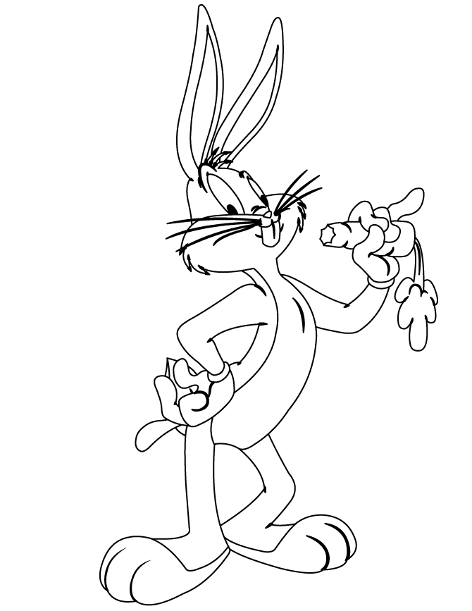 Bug Eating Carrot Coloring Page