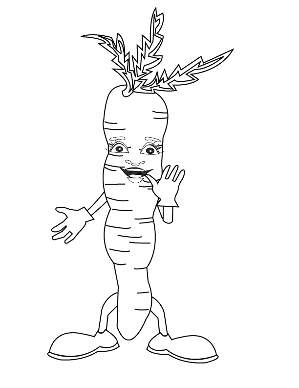 Carrot Coloring Page Printables