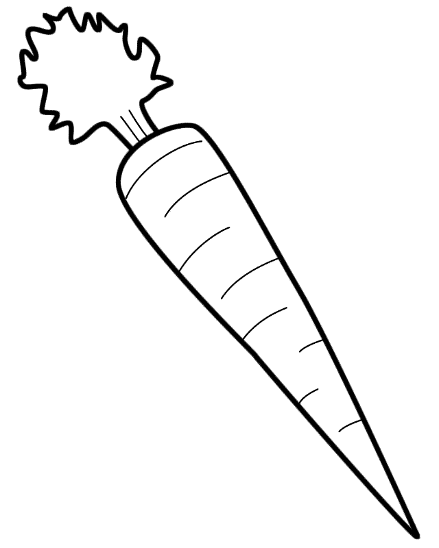 Easy Carrot Coloring Page