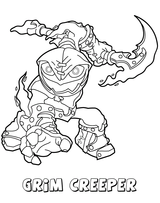 Grim Creeper Skylanders Coloring Pages