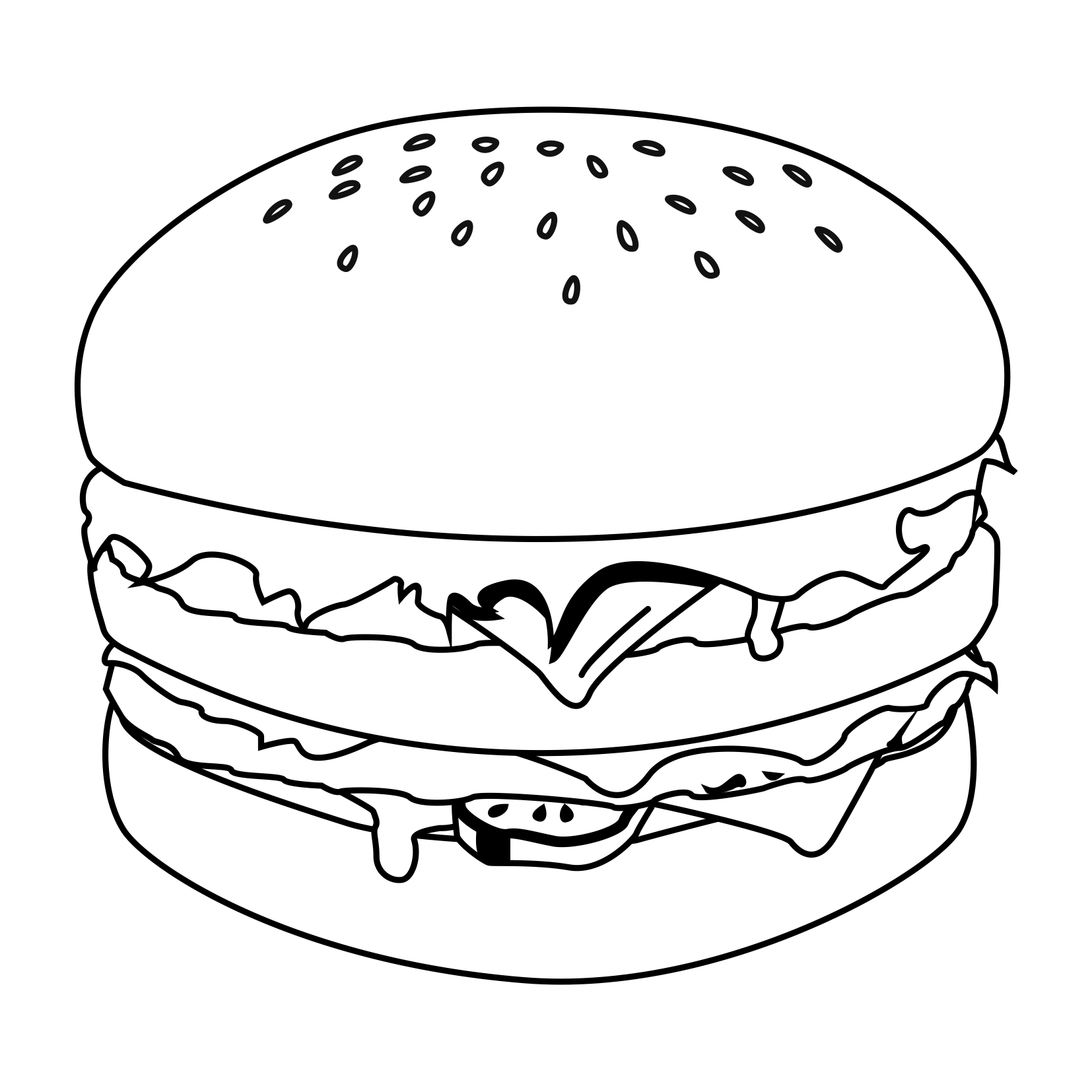 Hamburger Coloring Pages - Best Coloring Pages For Kids