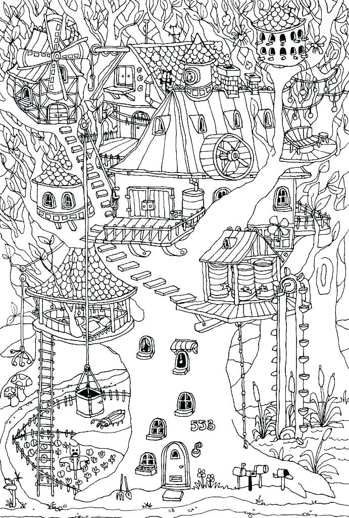 Treehouse Coloring Pages - Best Coloring Pages For Kids