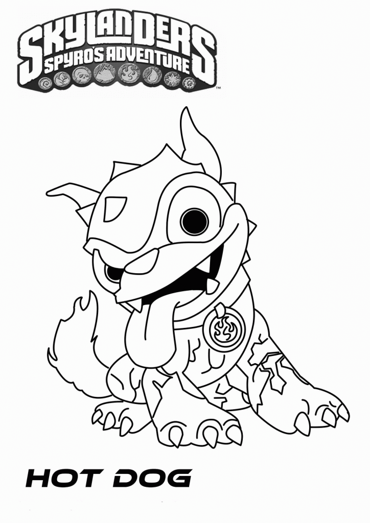 Hot Dog Skylanders Coloring Pages