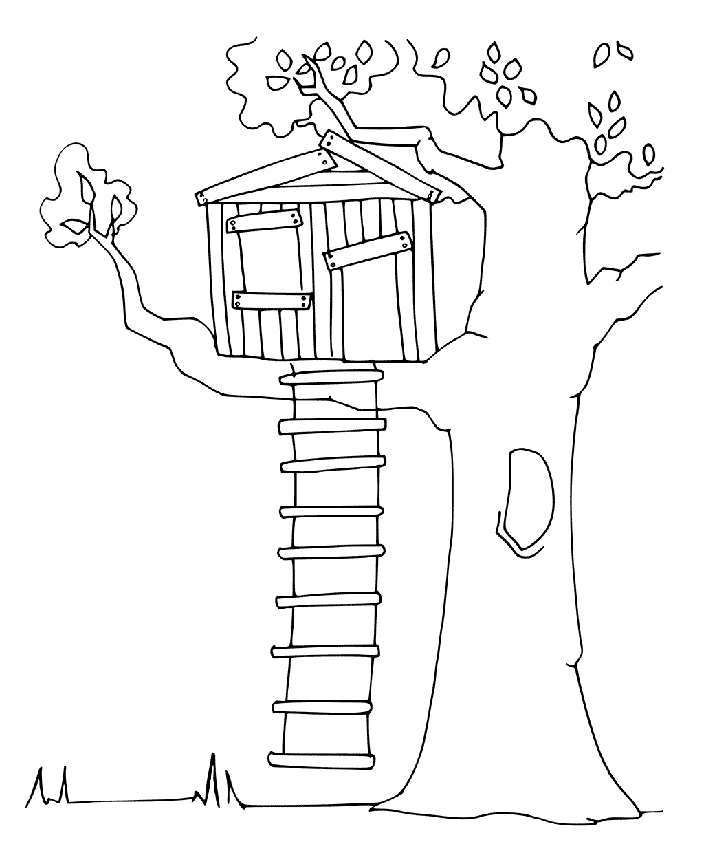 Treehouse Coloring Pages - Best Coloring Pages For Kids