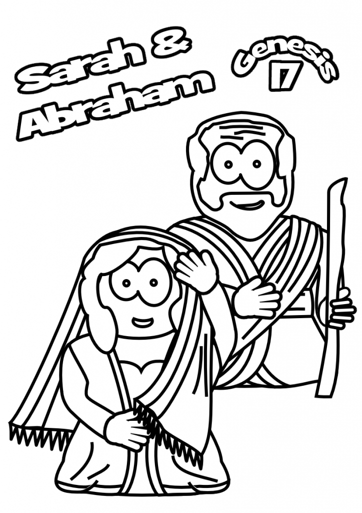 Sarah And Abraham Genesis Coloring Pages