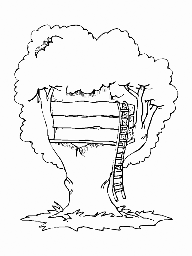 Treehouse Coloring Pages - Best Coloring Pages For Kids