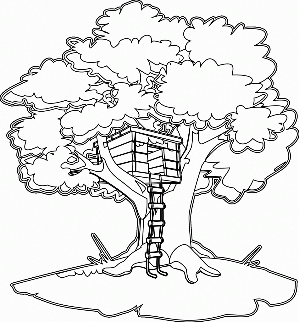 Treehouse Ladder Coloring Pages