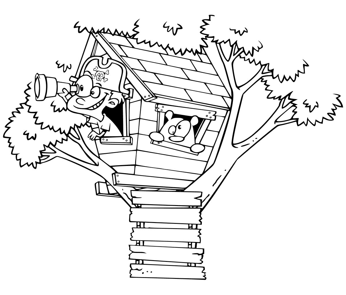 Treehouse Coloring Pages - Best Coloring Pages For Kids