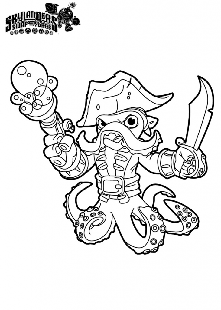 Wash Buckler Skylanders Coloring Pages