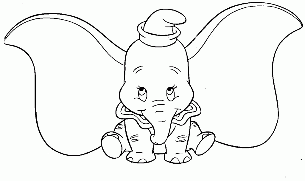 Adorable Dumbo Coloring Pages