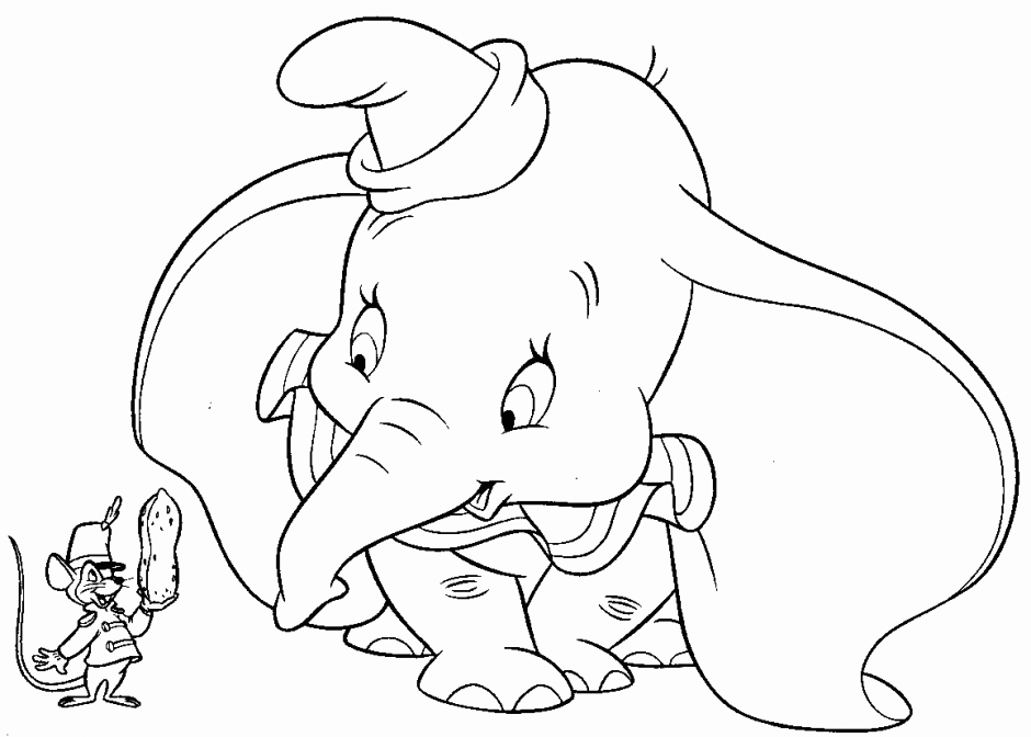 Dumbo And Timothy Mouse Coloring Page