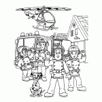 Fireman Sam Characters Coloring Page