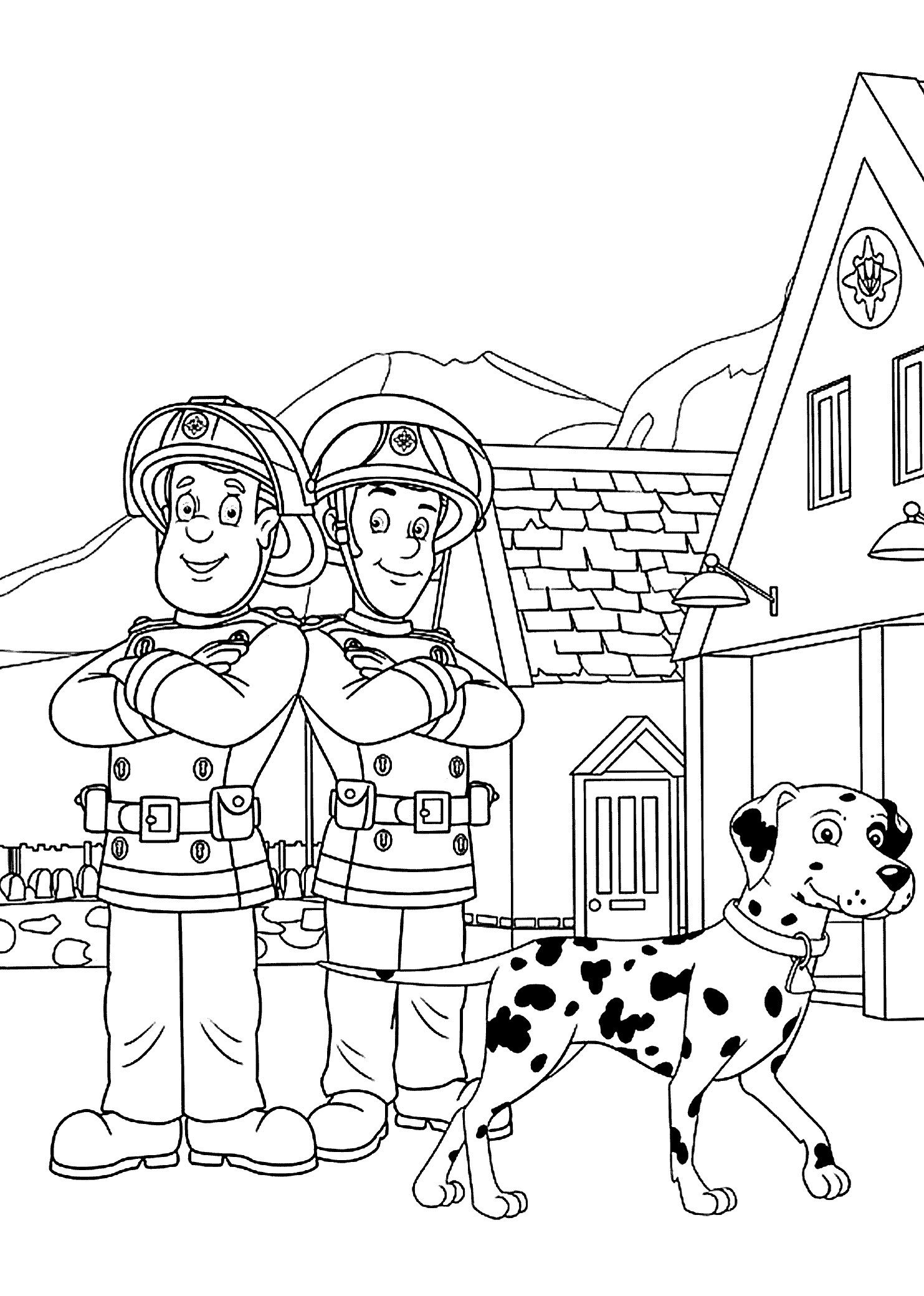 Fireman Sam Coloring Pages For Kids