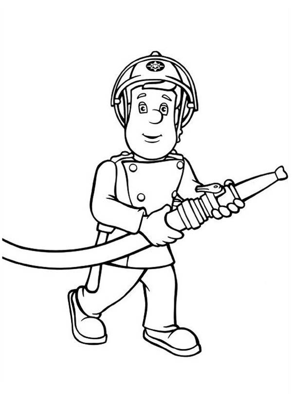 Fireman Sam  Free printable Coloring pages for kids