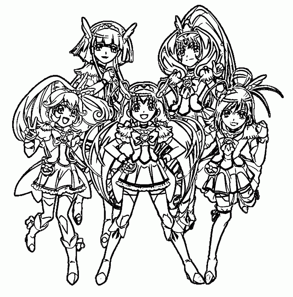 Glitter Force Characters Coloring Pages