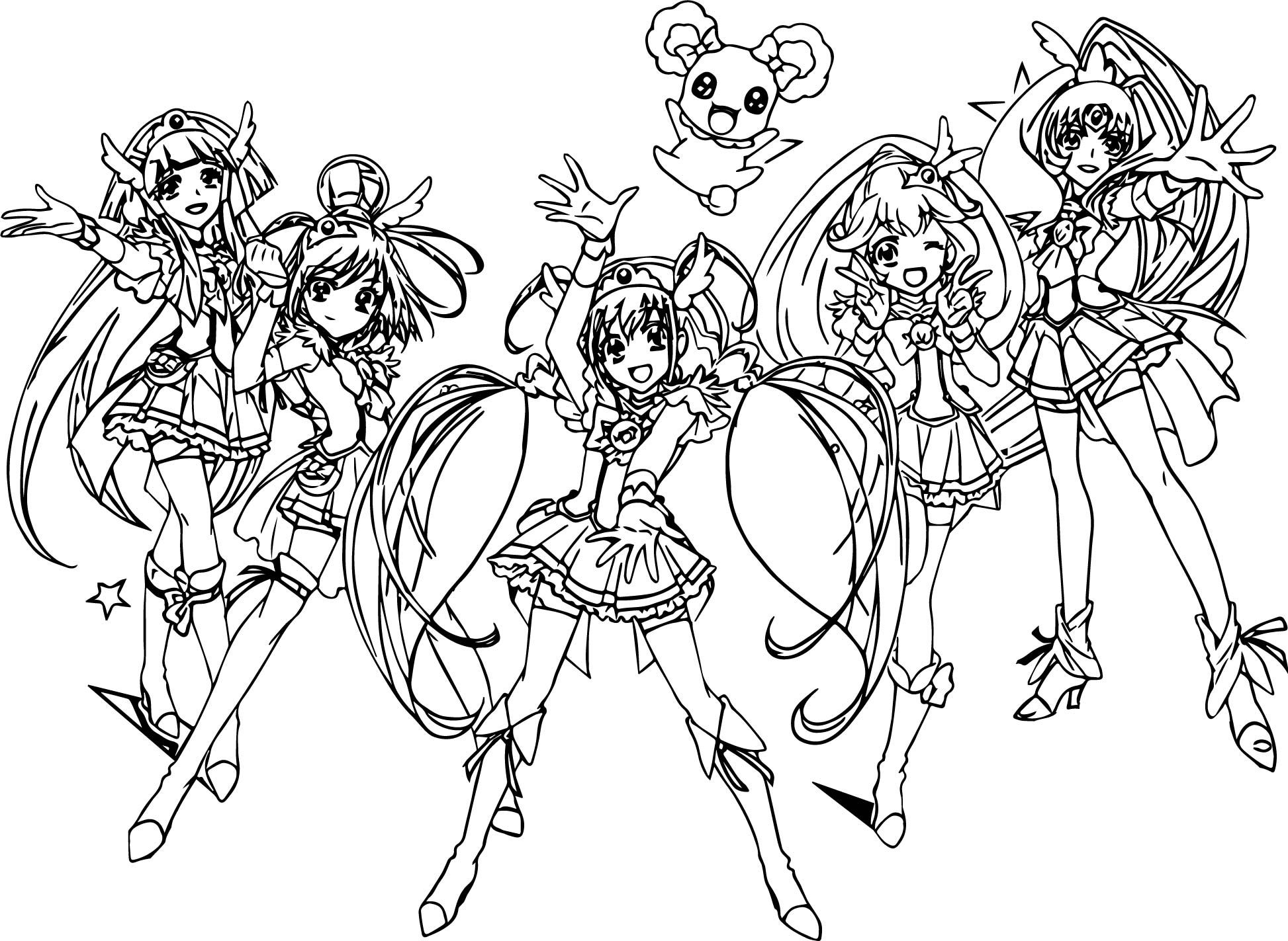 Enseignement T tonner D sagr able Coloriage Glitter Force A Imprimer 