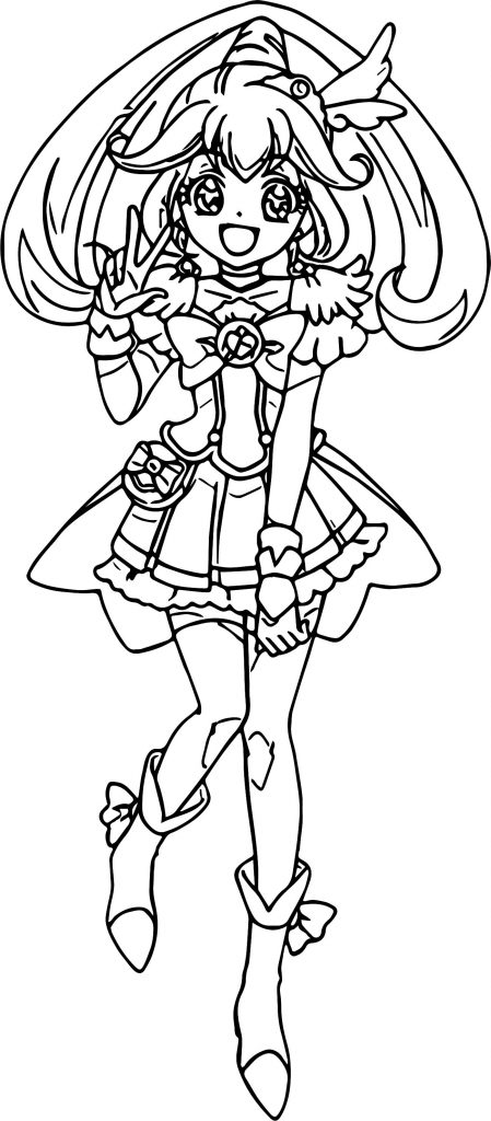 Glitter Force Coloring Pages Cure Peace Glitter Force Coloring Page Wecoloringpage