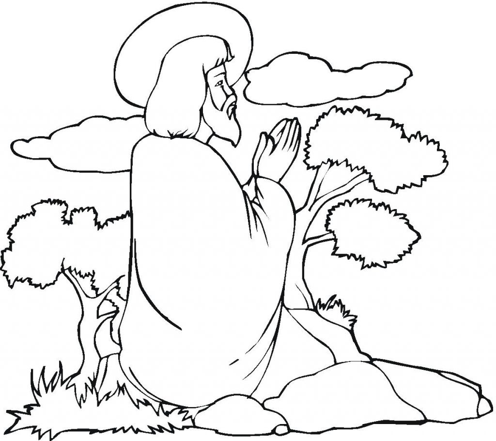 Lord Praying Coloring Page