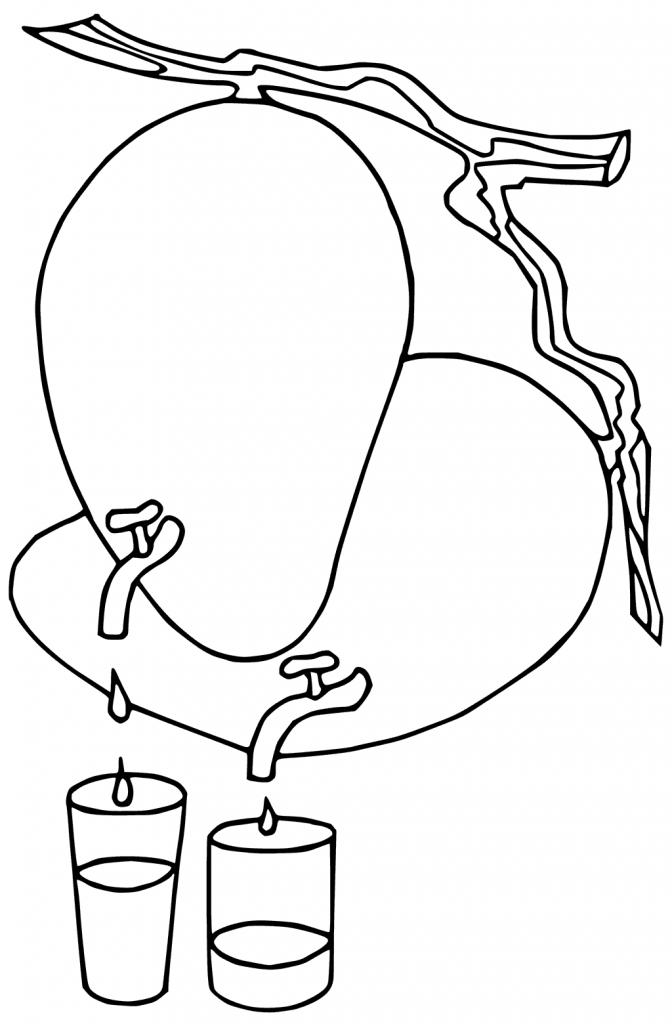 Mango Juice Coloring Page