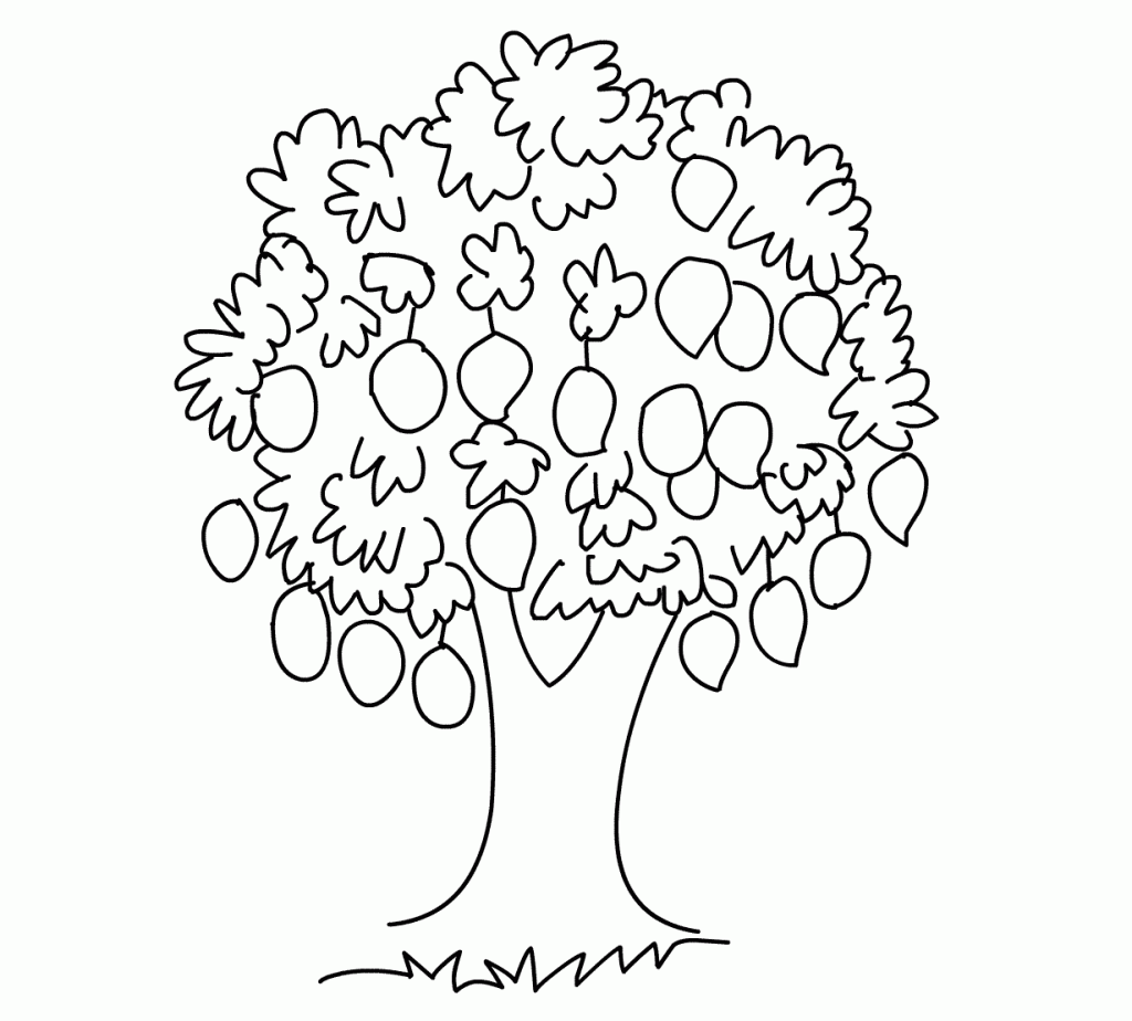 Mango Tree Coloring Page