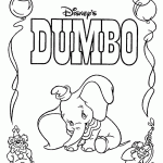 Original Dumbo Movie Coloring Page