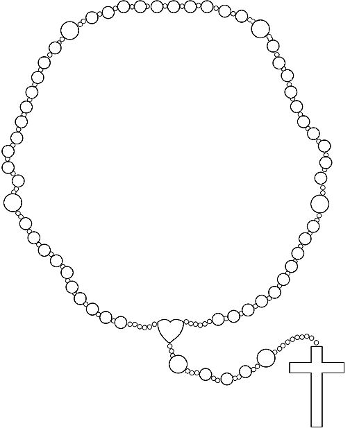 Rosary Coloring Page