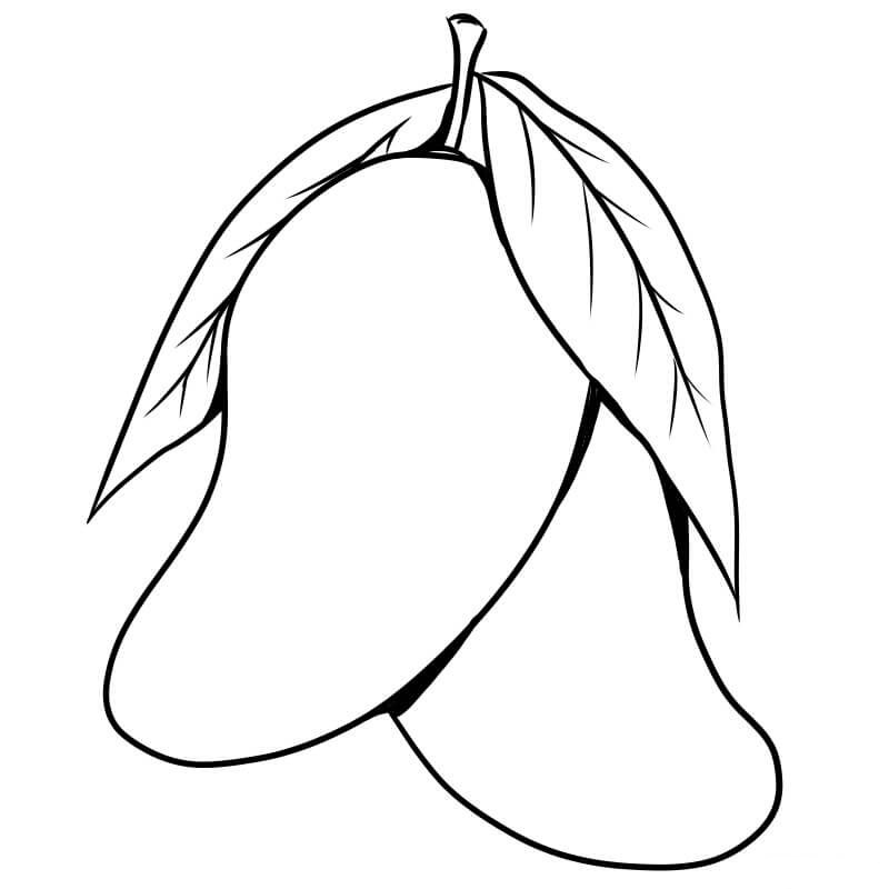Two Mangos Coloring Page