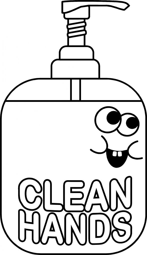 Clean Hands Soap Coloring Page