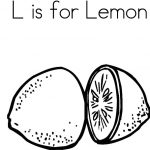 L Is For Lemon Coloring Page