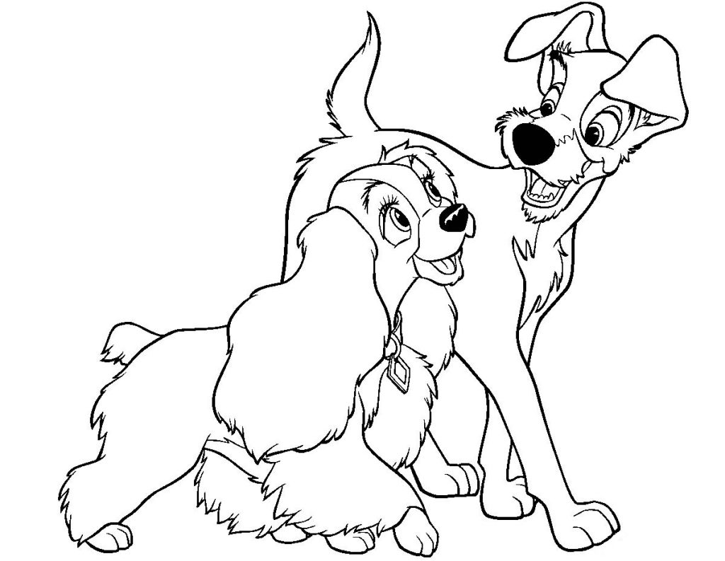 Lady And The Tramp Coloring Page