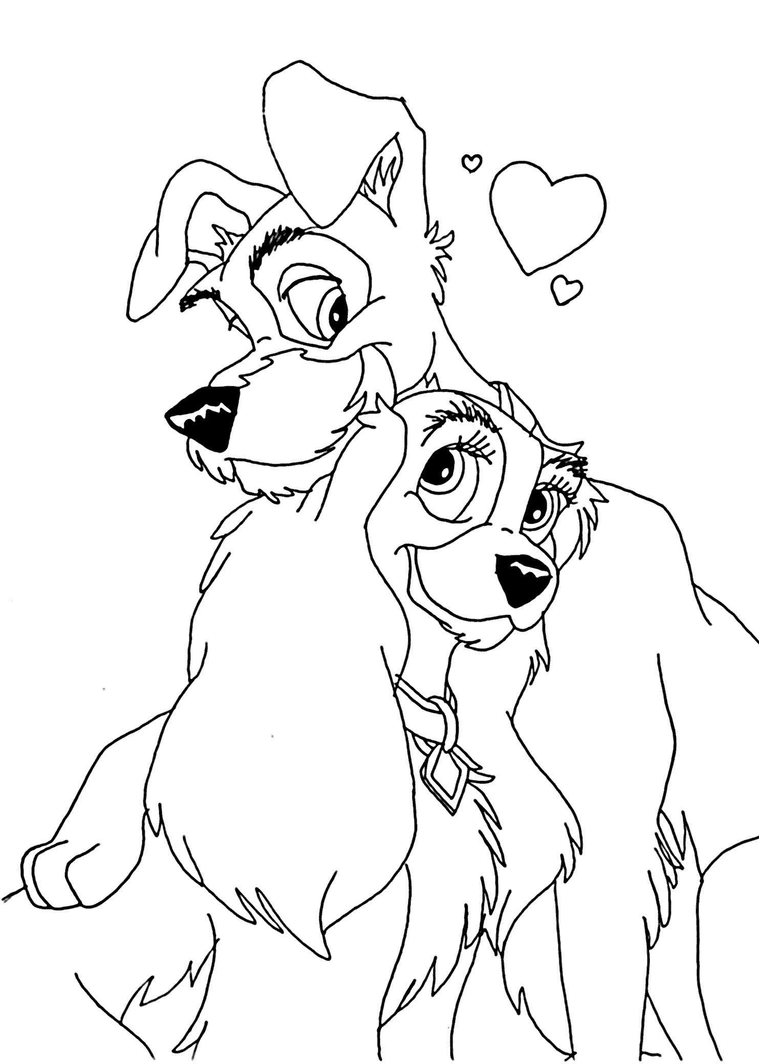 Lady and the Tramp Coloring Pages - Best Coloring Pages For Kids