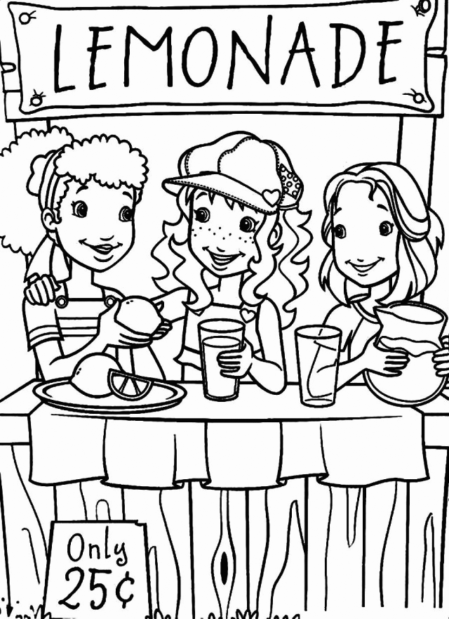 Lemonade Stand Printable Coloring Pages