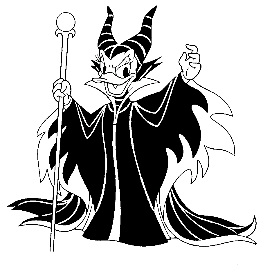 Maleficent Duck Coloring Pages