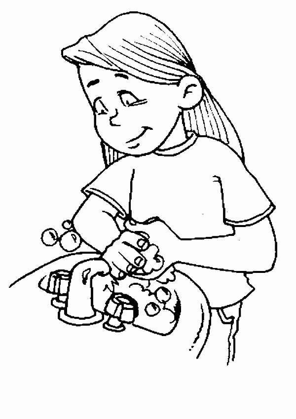 Practice Good Hygiene Coloring Page