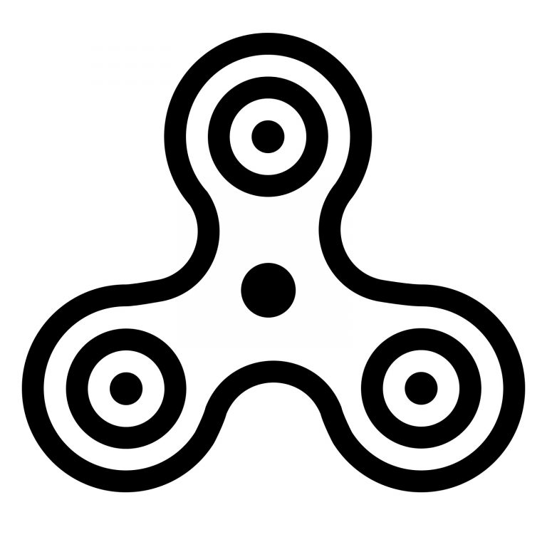 Fidget Spinner Coloring Pages - Simple Fidget Spinner Coloring Page 768x768