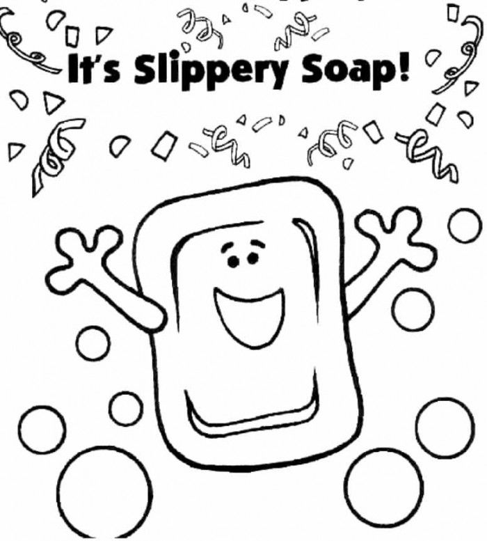 Soap For Hygiene Coloring Page