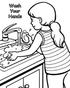 washing hands coloring pages  best coloring pages for kids