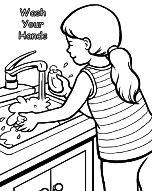 Download Washing Hands Coloring Pages - Best Coloring Pages For Kids