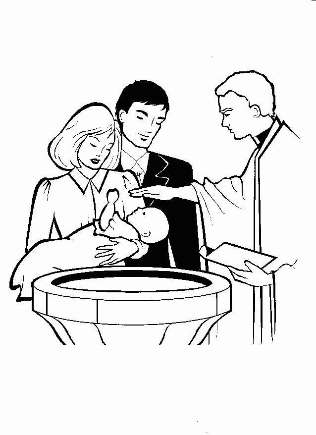 Baptism Printable Coloring Pages