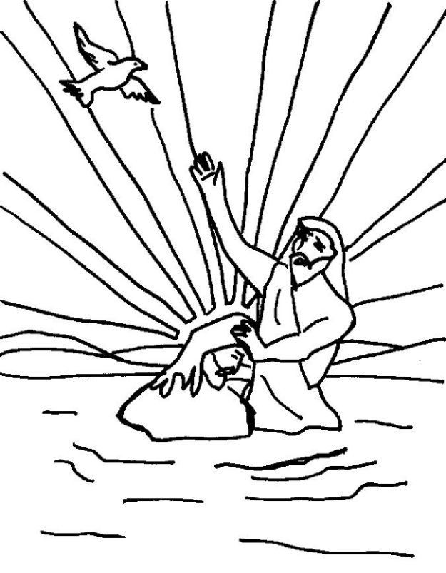 Baptism Of Christ Coloring Page