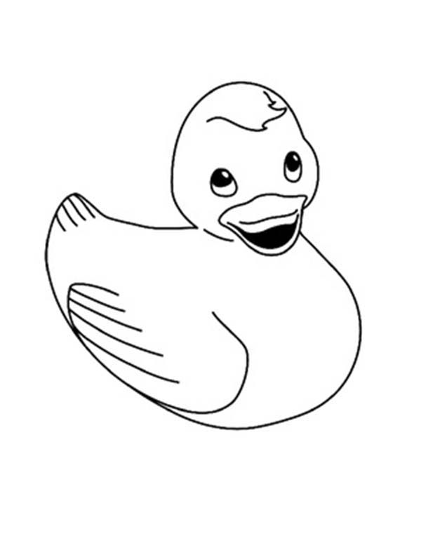 Cute Rubber Duck Coloring Pages