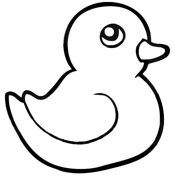 Easy Rubber Duck Coloring Pages