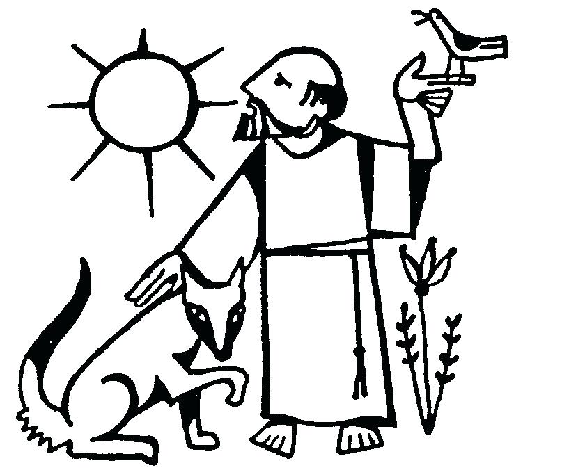 Easy St Francis Coloring Pages